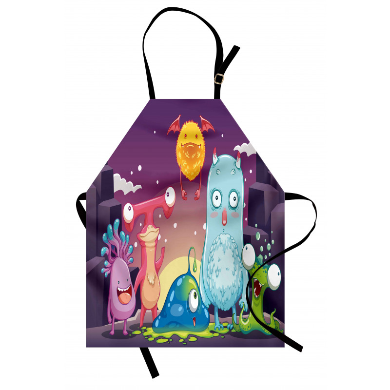 Funky and Happy Characters Apron