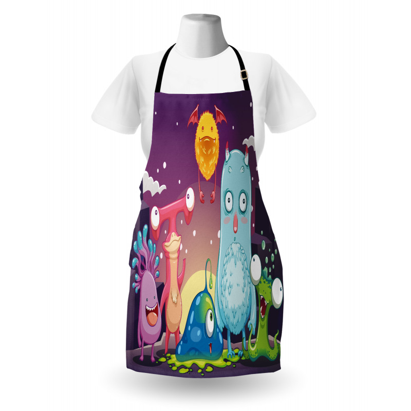 Funky and Happy Characters Apron