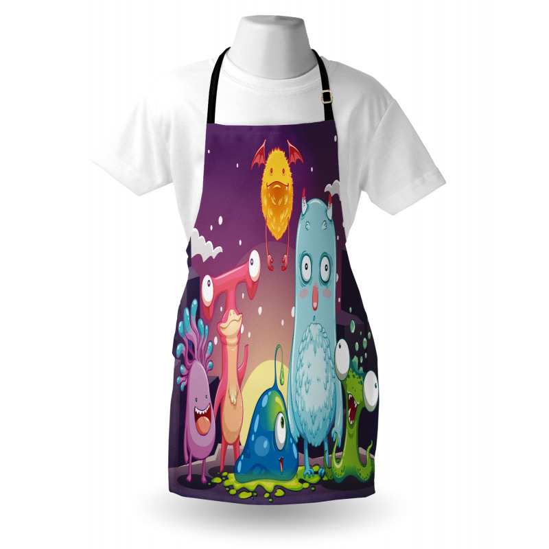 Funky and Happy Characters Apron