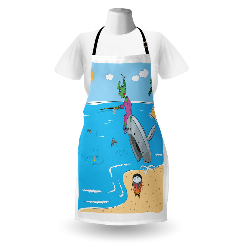 Monster Fishing in the Sea Apron