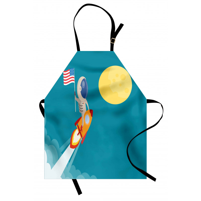 Astronaut Flying to the Moon Apron