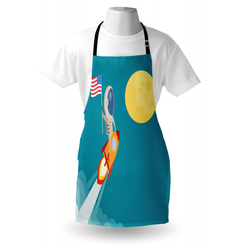 Astronaut Flying to the Moon Apron