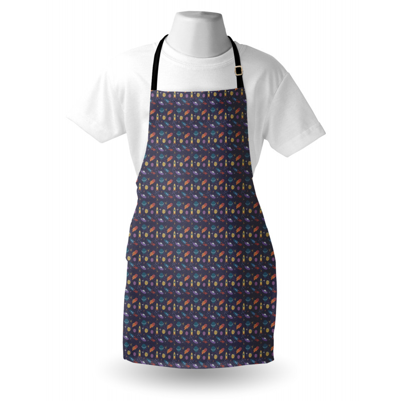 Rockets and Stars Pastel Hues Apron