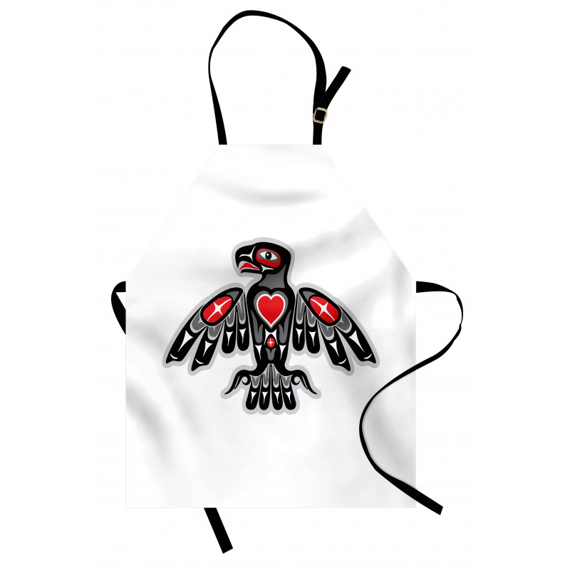 Indigenous Totem Bird Art Apron