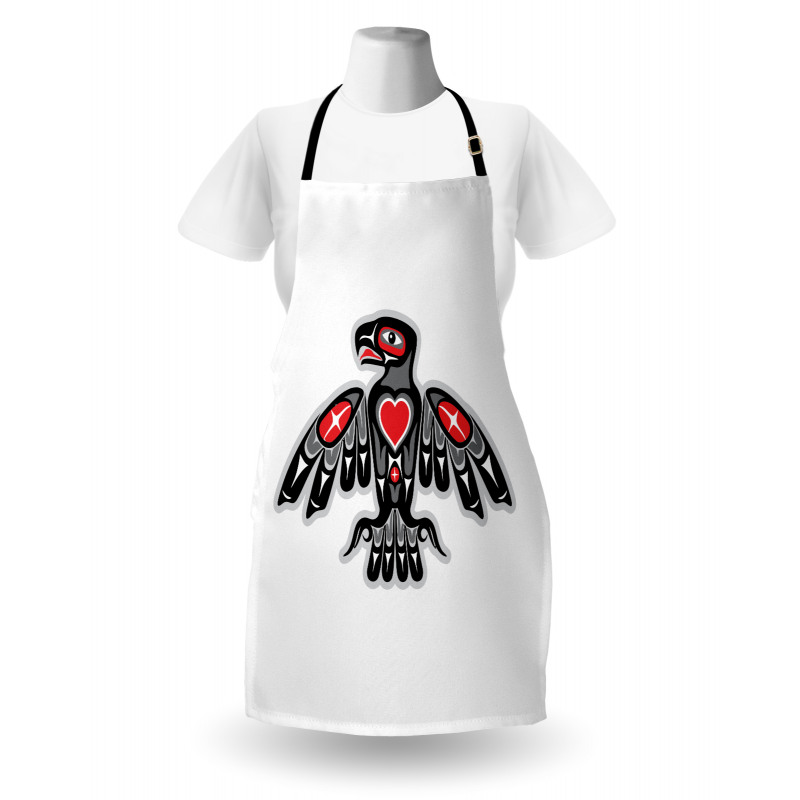 Indigenous Totem Bird Art Apron