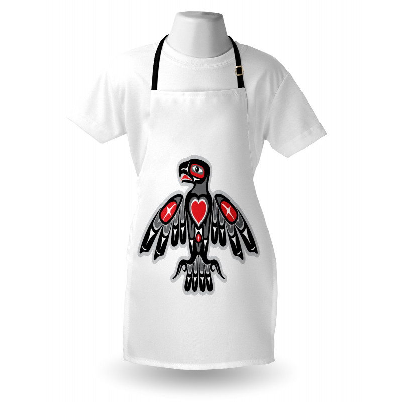 Indigenous Totem Bird Art Apron