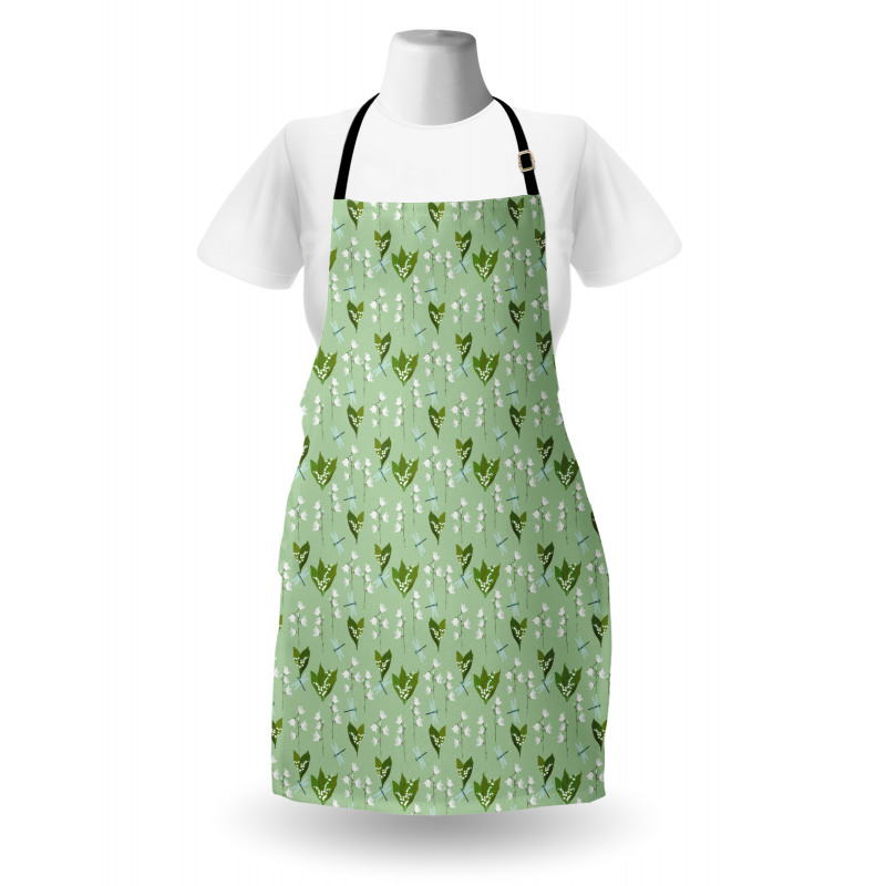 Dragonflies and Campanulas Apron