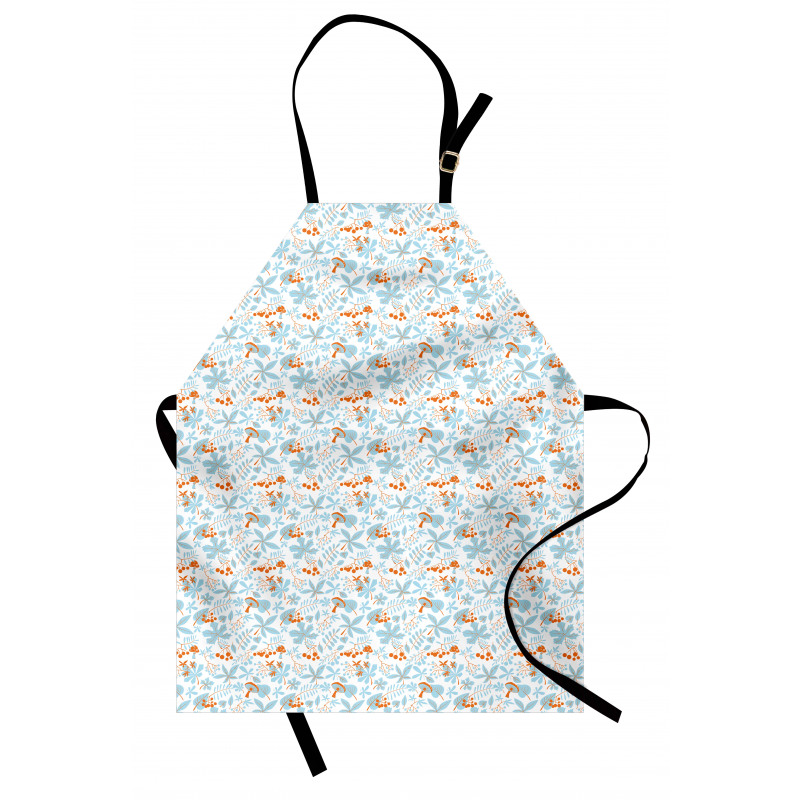 Fall Leaves Mushrooms Apron