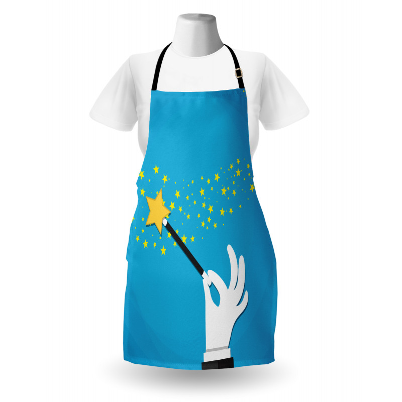 Magician Wand Spreading Stars Apron