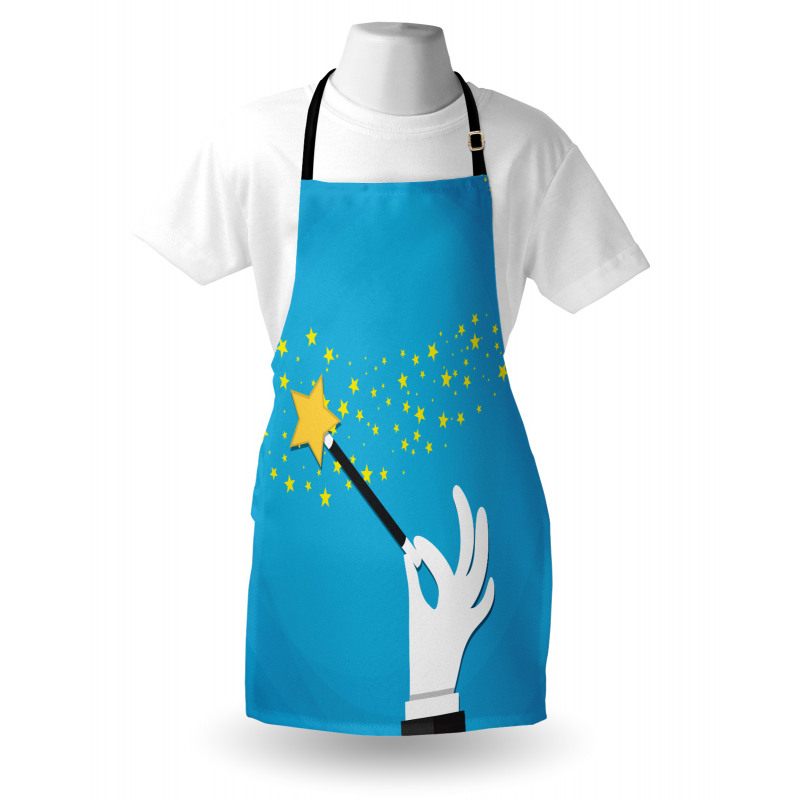 Magician Wand Spreading Stars Apron