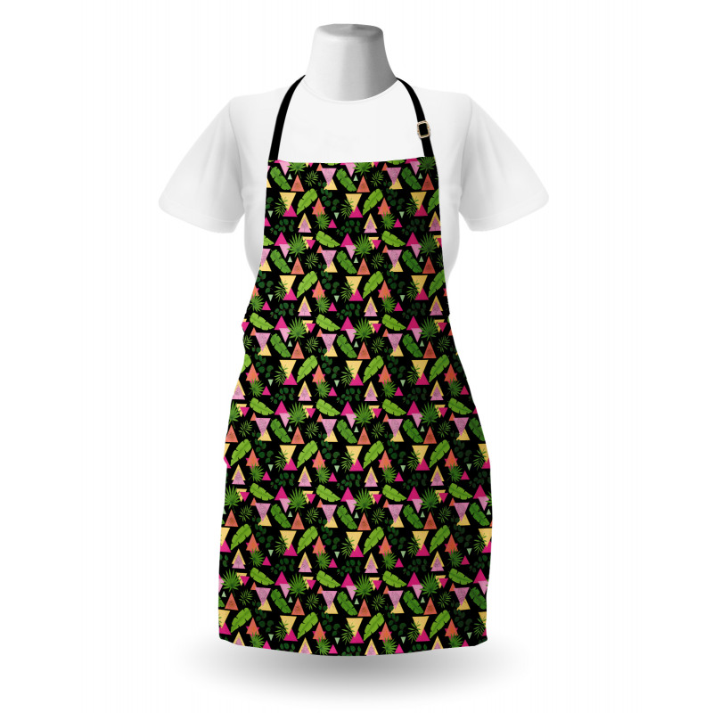 Exotic Leaves Triangles Apron