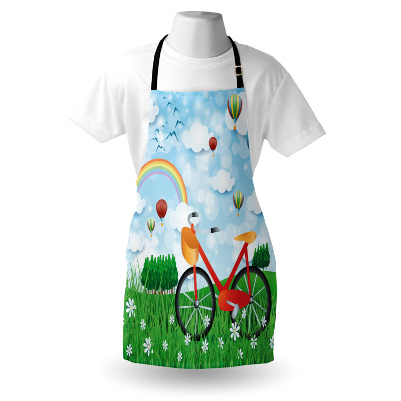 Spring Landscape with Bike Apron