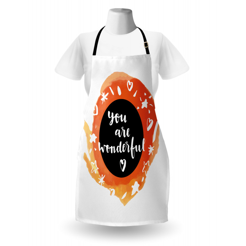 Watercolor You are Wonderful Apron