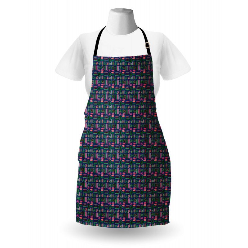 Contemporary Vibrant Leaves Apron