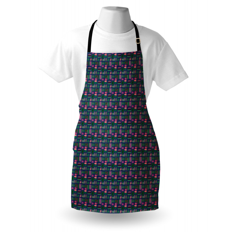 Contemporary Vibrant Leaves Apron