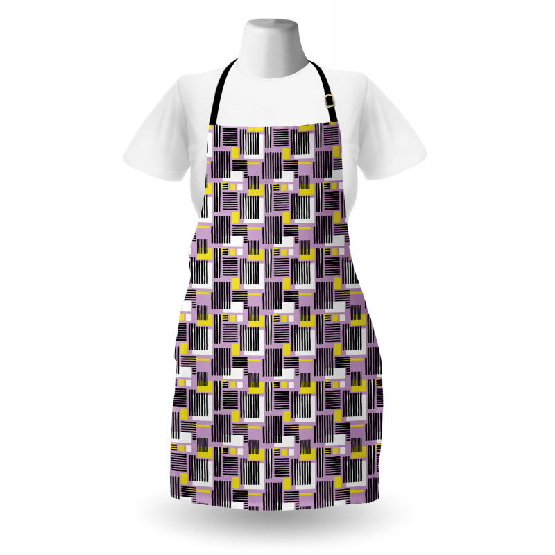 Modern Stripe and Squares Apron