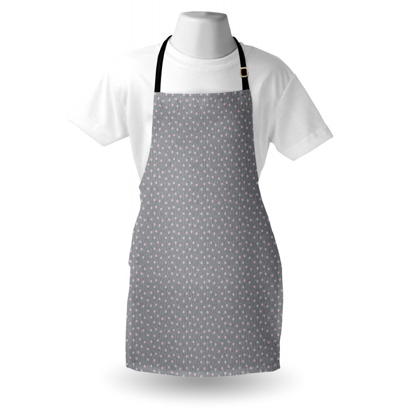 Hearts on Curvilinear Stripes Apron