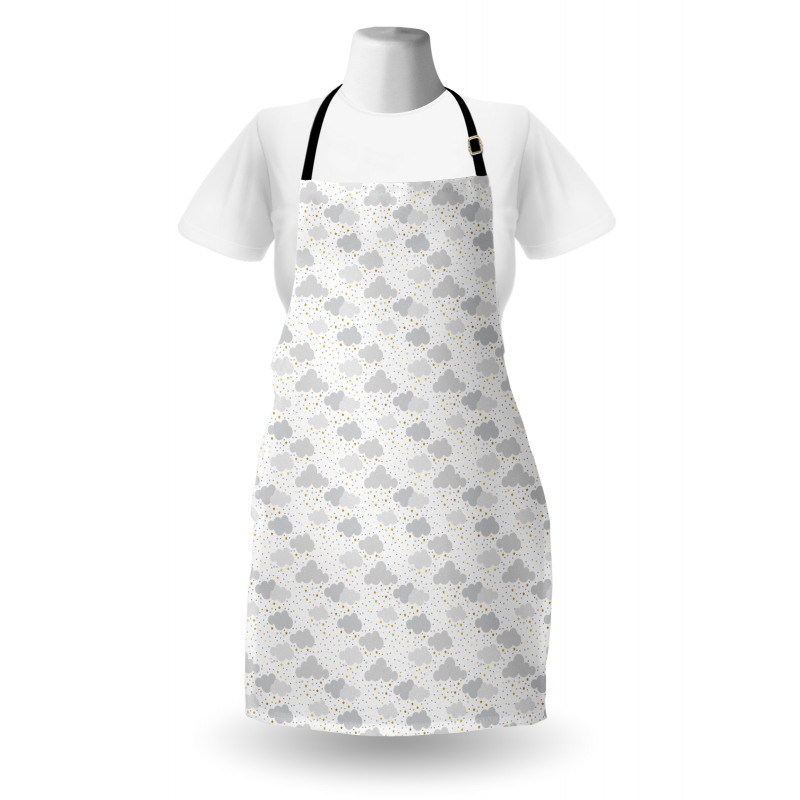 Dreamy Sky with Dots Stars Apron