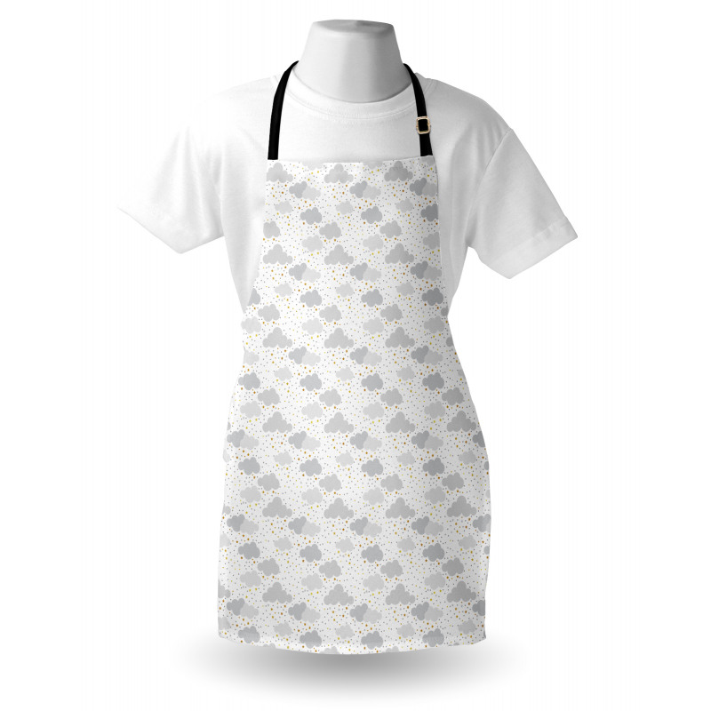 Dreamy Sky with Dots Stars Apron