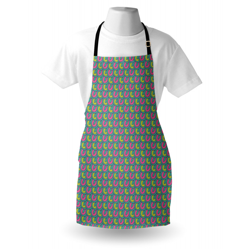 Retro Overlap Motif Apron