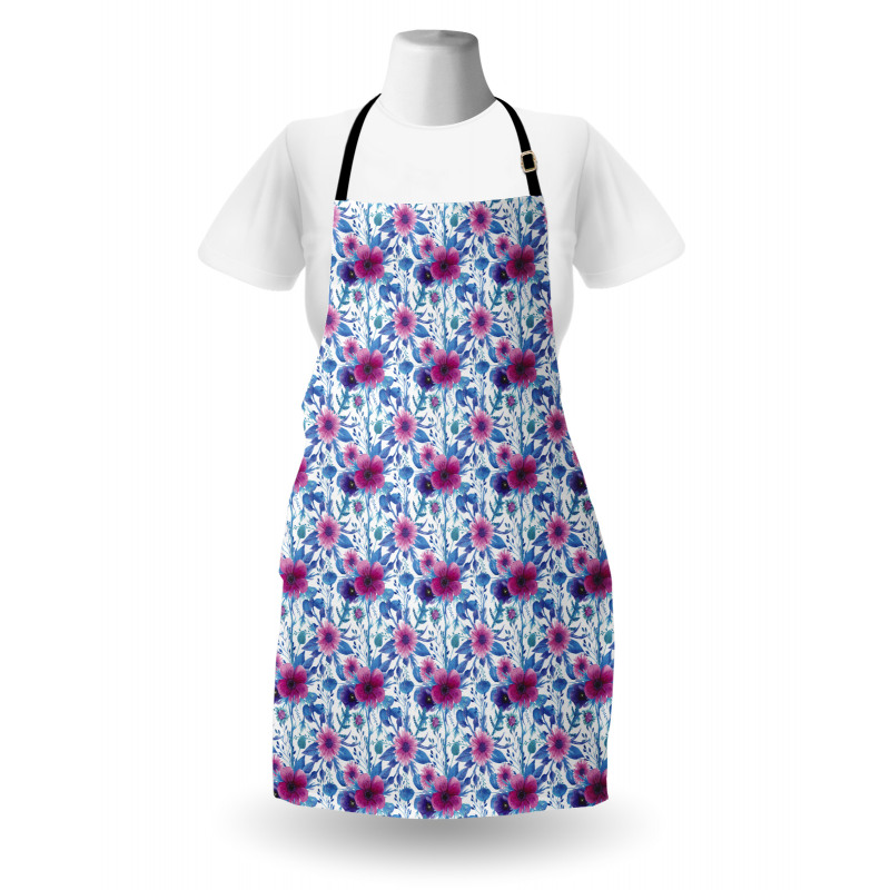 Watercolor Nosegay Flowers Apron