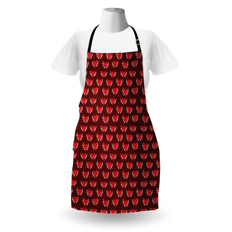 Hearts and Leafy Branches Apron