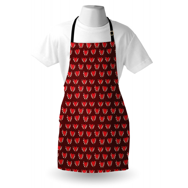 Hearts and Leafy Branches Apron