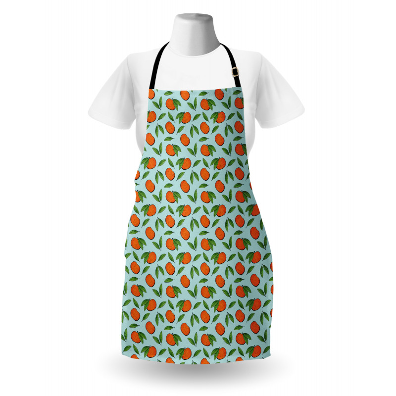 Mandarin Fruit and Leaves Apron