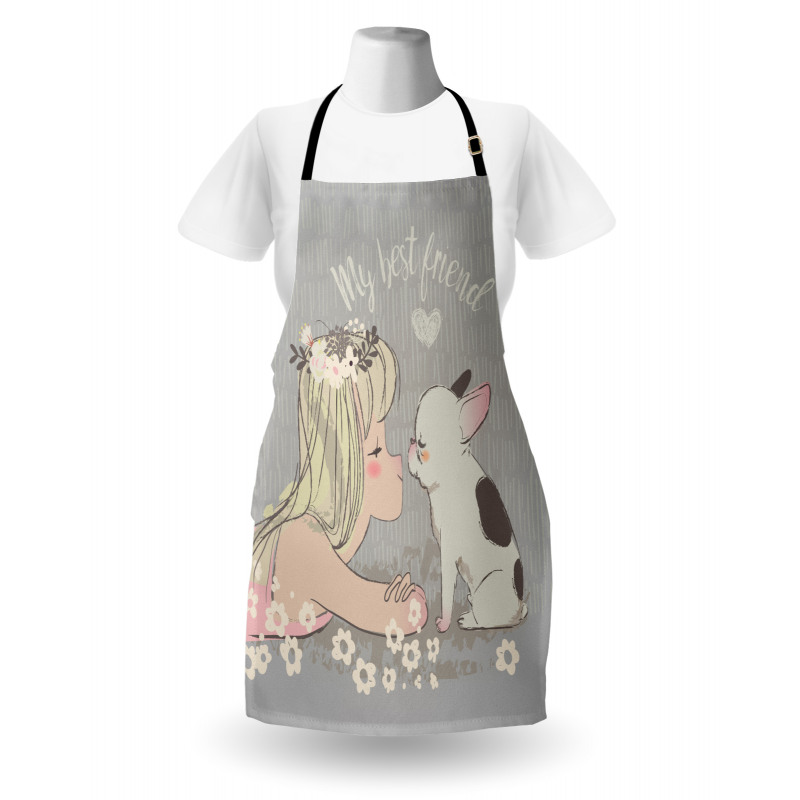 Girl Little Puppy Apron