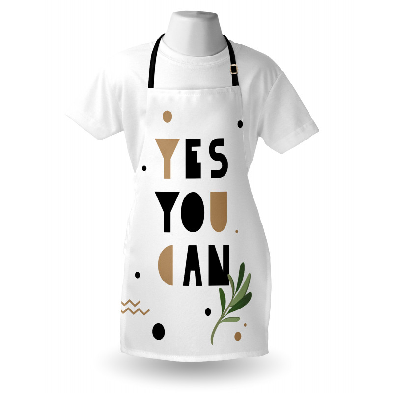 Encouraging Phrase Leaf Apron