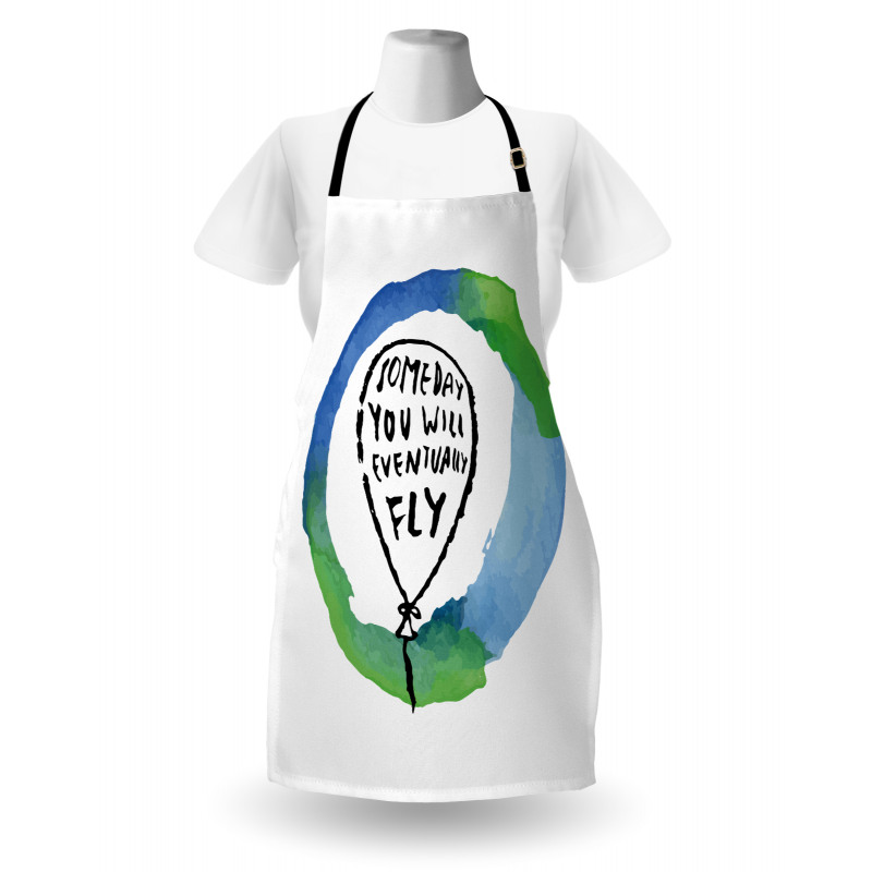 Watercolor Encouraging Text Apron