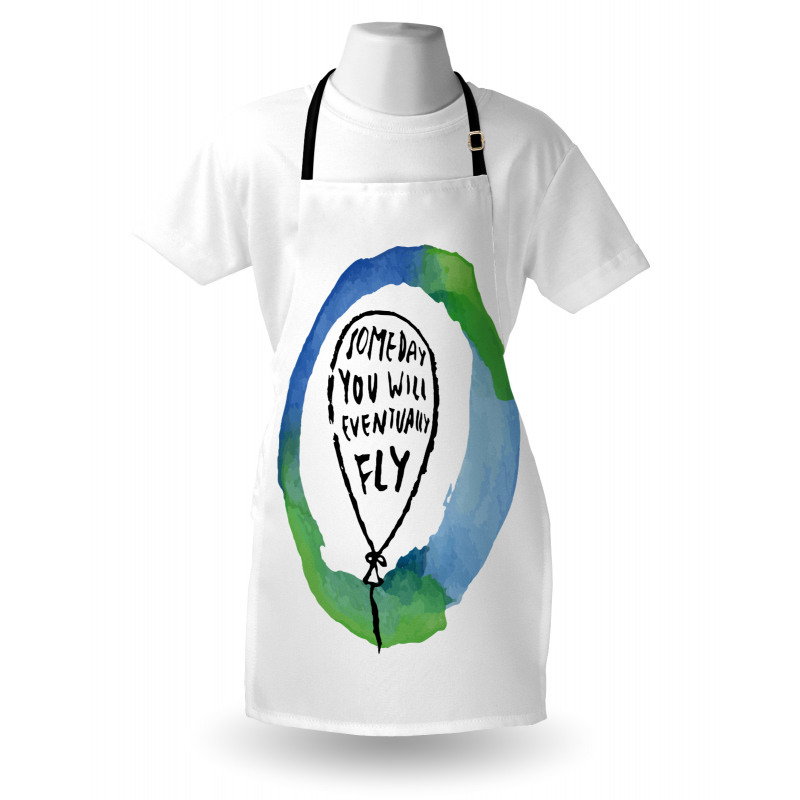 Watercolor Encouraging Text Apron