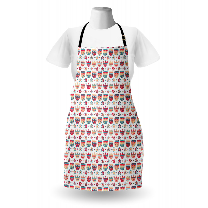 Folkloric Tulips and Florets Apron