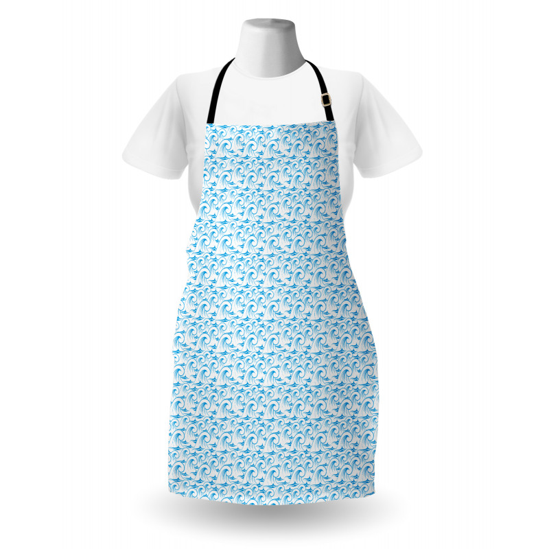 Ocean Waves Swirling Foam Apron