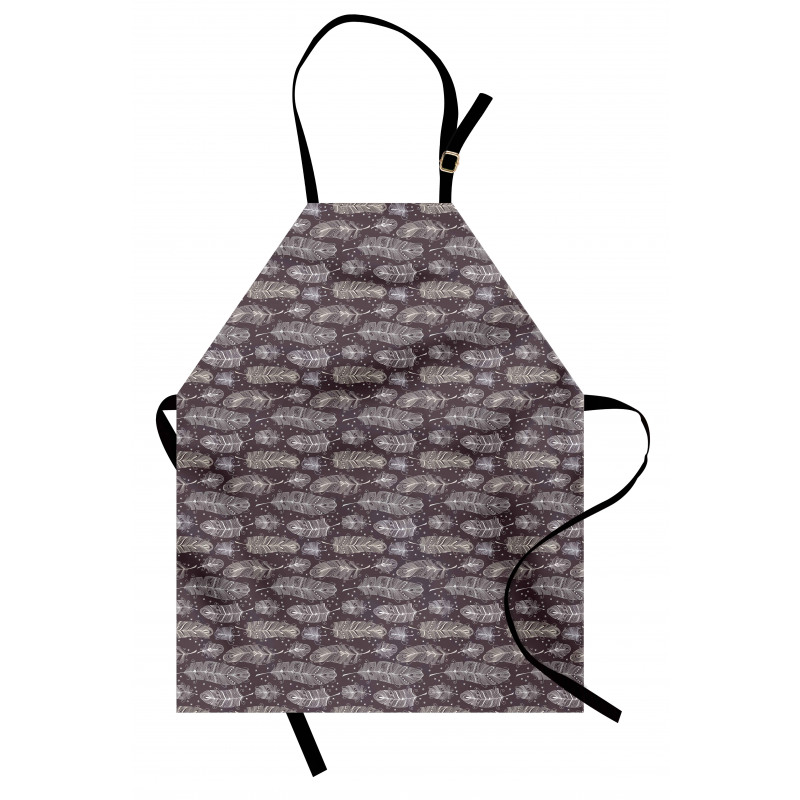 Feathers with Heart Art Apron