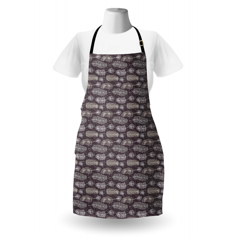 Feathers with Heart Art Apron