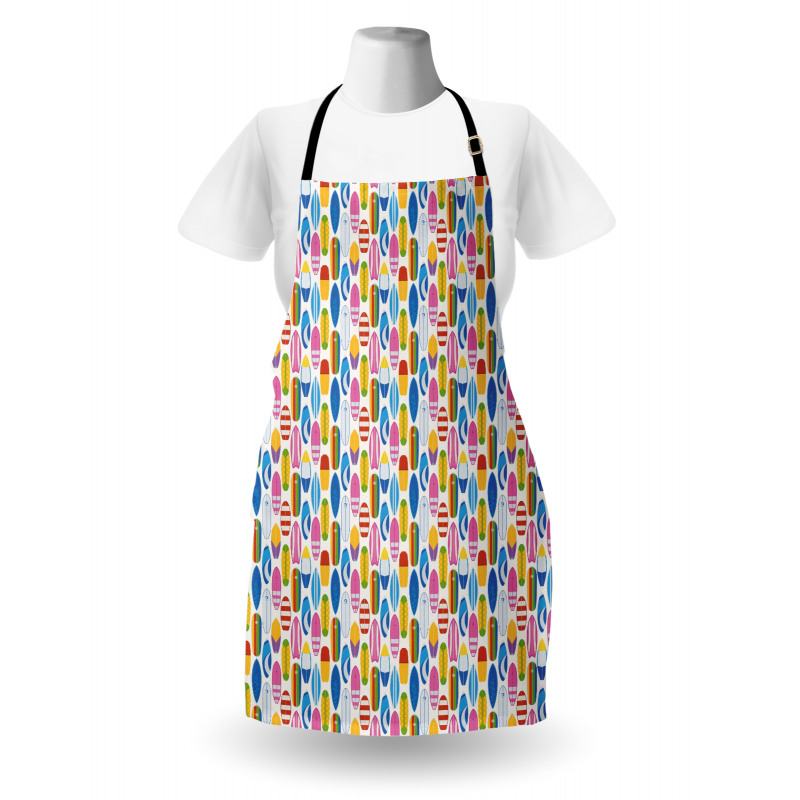 Colorful Summer Surfboards Apron