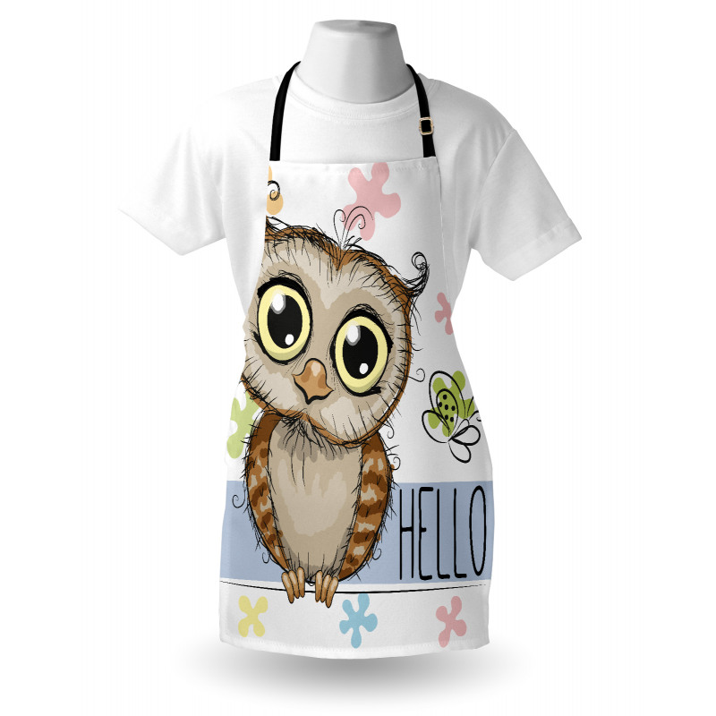 Cartoon Butterfly Hello Apron