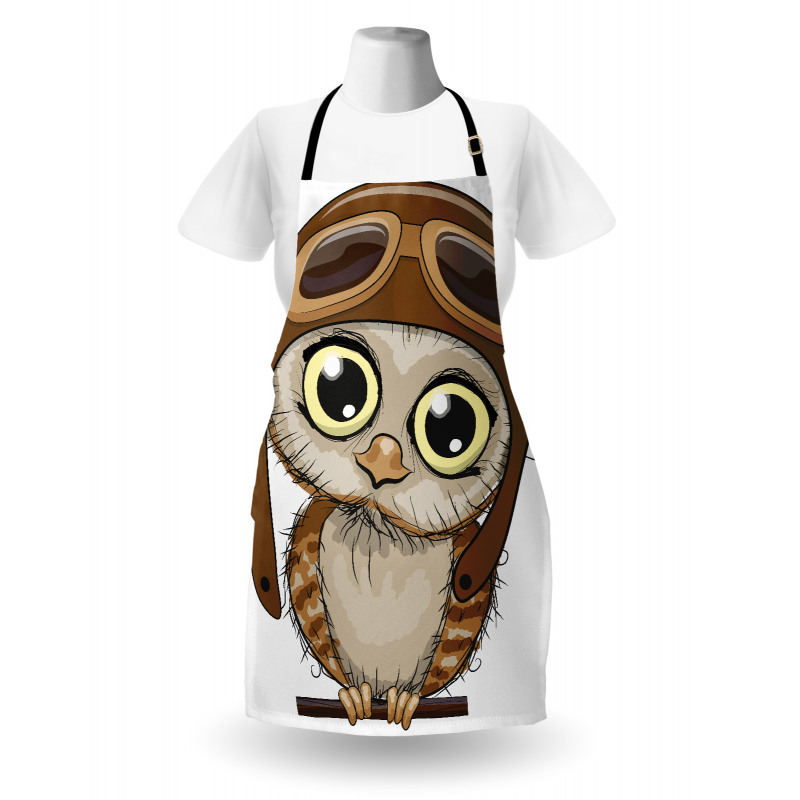 Pilot Hat Big Eyes Comic Apron