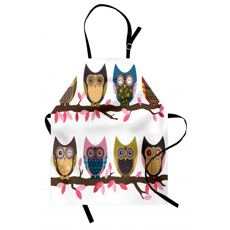 Birds Retro Art Style Apron