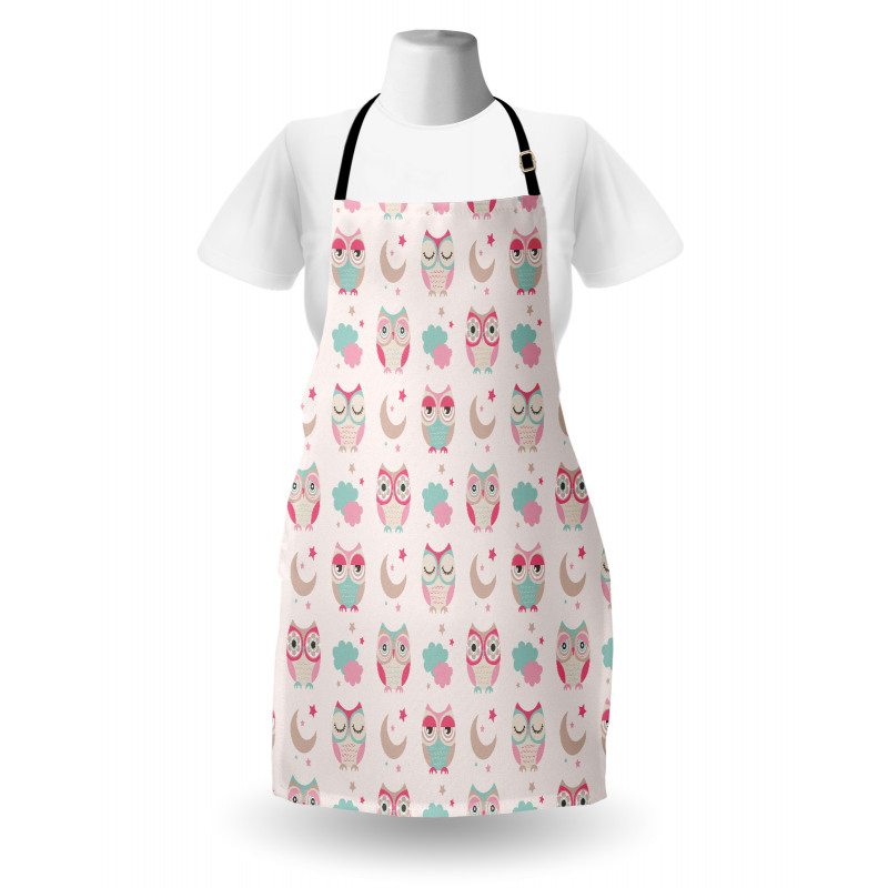 Birds Stars Moon Pastel Apron