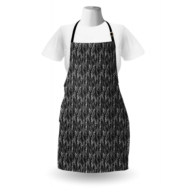 Monotone Garden Artwork Apron