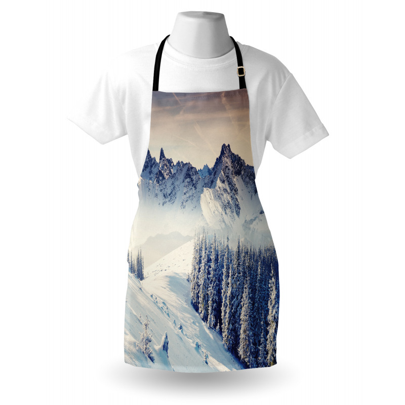 Snowy Winter View Apron