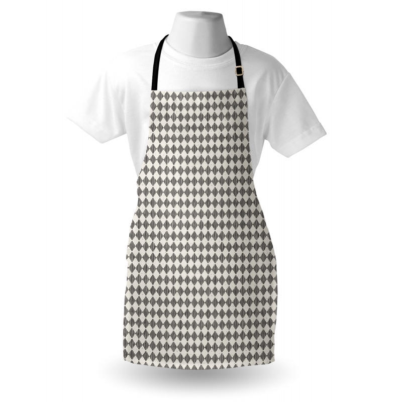 Grunge Striped Rhombuses Apron