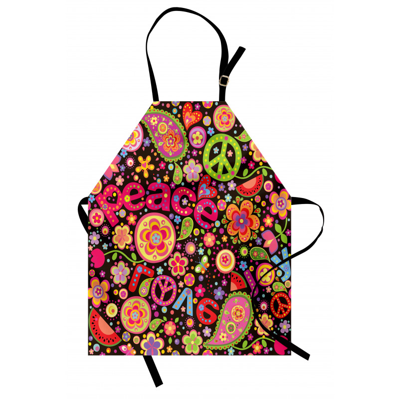 Hippie Paisley Leaves Apron