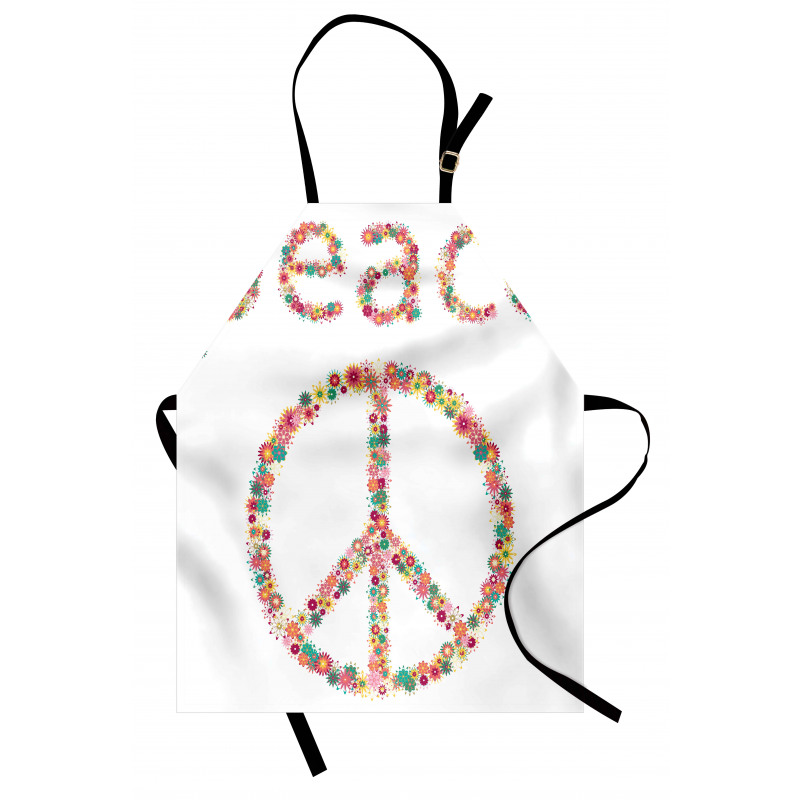 Peace Sign with Flower Apron