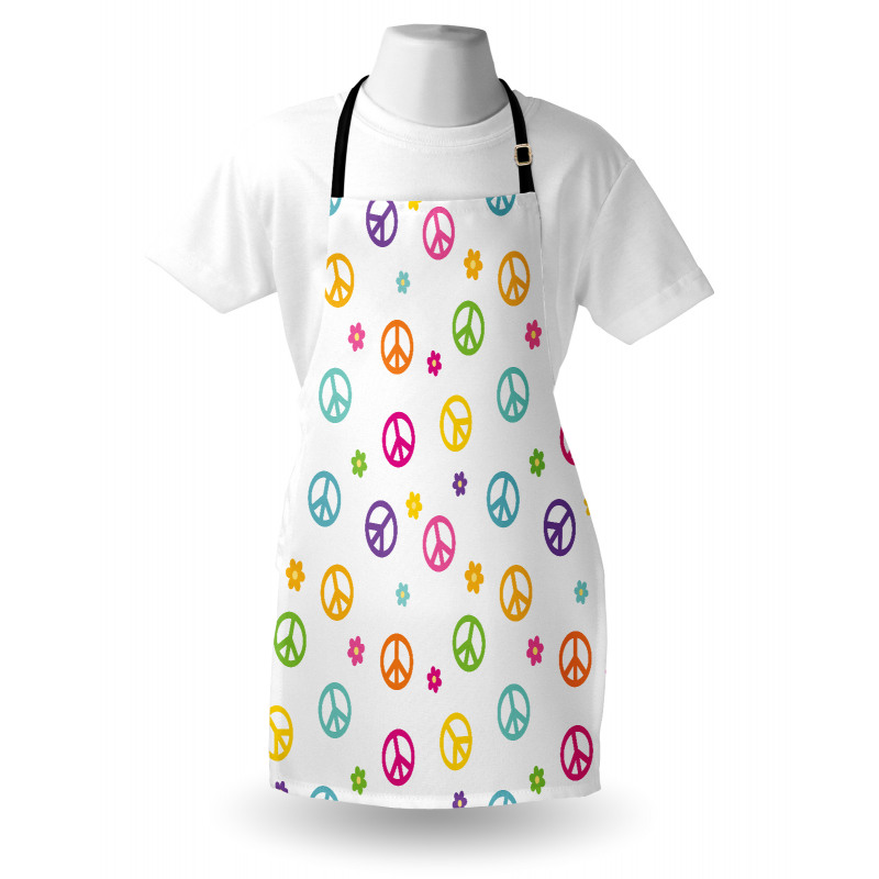 Old Peace Sign Apron
