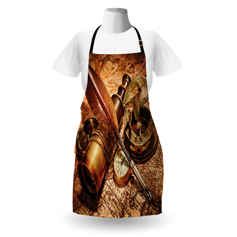 Compass Goose Quill Pen Apron