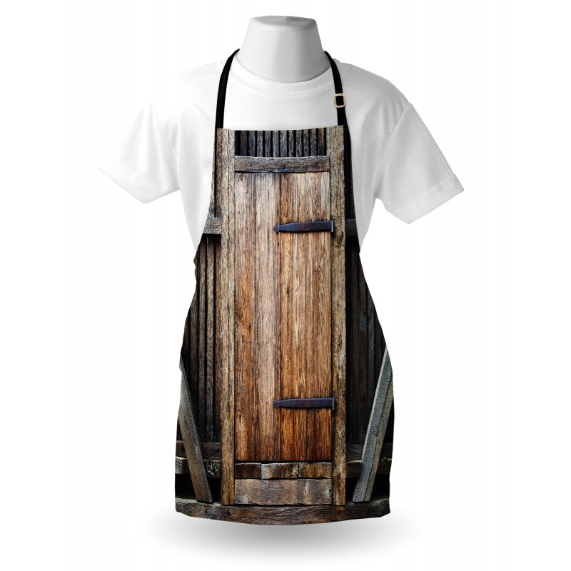 Rustic Rural Wood Door Apron