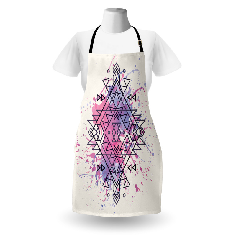 Motif Grunge Splashes Apron